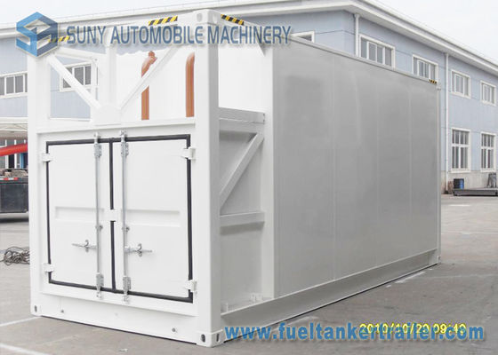 Mobile stainless steel tanker trailers Diesel / Gasoline 27000L 20 Feet Container